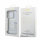 Skaidrus dėklas Apple iPhone 16 Pro Max telefonui "Guess IML Gold Outline Stand Camera Frame MagSafe Case"