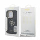 Juodas dėklas Apple iPhone 16 Pro Max telefonui "Guess PU 4G Metal Logo Stand Camera Frame Case"