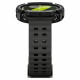 Juodas dėklas Samsung Galaxy Watch 8 / 9 (40 mm) laikrodžiui "Spigen Rugged Armor"