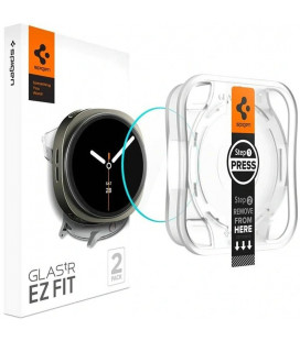 Apsauginis grūdintas stiklas Samsung Galaxy Watch 8 / 9 (40 mm) laikrodžiui "Spigen Glas.TR EZ Fit 2-Pack"