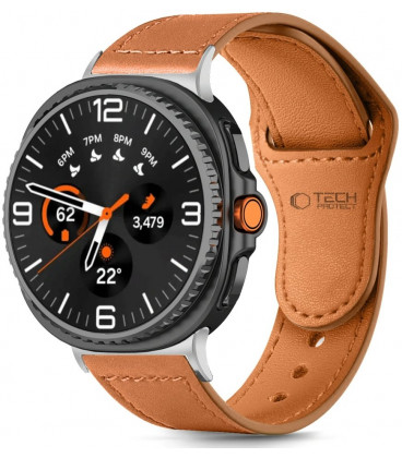 Ruda apyrankė Samsung Galaxy Watch 8 / Classic (40 / 44 / 46 mm) laikrodžiui "Tech-Protect Leatherfit"