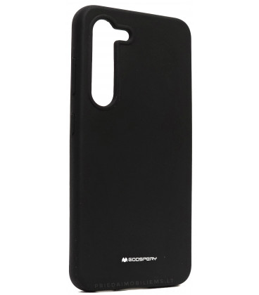 Juodas dėklas Samsung Galaxy S23 5G telefonui "Mercury Silicone Case"