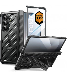 Juodas dėklas Samsung Galaxy Z Fold 7 telefonui "Supcase Unicorn Beetle Pro"