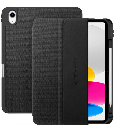 Juodas atverčiamas dėklas Apple iPad 10.9” 10 / 2022 / 11” 11 / 2025 plašetei "Tech-Protect SC Canvas"