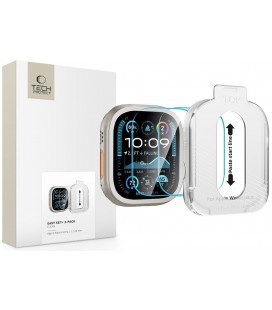 Apsauginis grūdintas stiklas Apple Watch Ultra 1 / 2 / 3 / 4 (49 mm) laikrodžiui "Tech-Protect Easy Set+ 2-Pack"