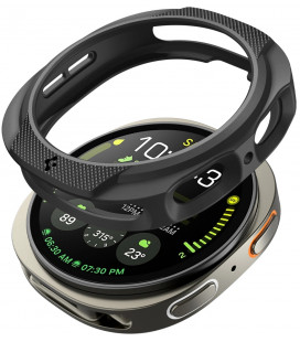Matinis juodas dėklas Samsung Galaxy Watch 8 (40 mm) laikrodžiui "Spigen Liquid Air"