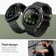 Matinis juodas dėklas Samsung Galaxy Watch 8 (40 mm) laikrodžiui "Spigen Liquid Air"