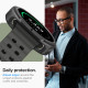 Matinis juodas dėklas Samsung Galaxy Watch 8 (40 mm) laikrodžiui "Spigen Liquid Air"