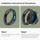 Matinis juodas dėklas Samsung Galaxy Watch 8 (40 mm) laikrodžiui "Spigen Liquid Air"