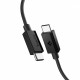 Juodas laidas USB-C - USB-C 60W / 100cm "Spigen EB6010CC Essential"
