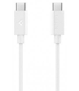 Baltas laidas USB-C - USB-C 60W / 100cm "Spigen EB6010CC Essential"