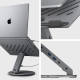 Pilkas stovas - šakotuvas "Spigen LD204H Laptop Stand Hub"