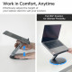 Pilkas stovas - šakotuvas "Spigen LD204H Laptop Stand Hub"