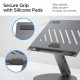 Pilkas stovas - šakotuvas "Spigen LD204H Laptop Stand Hub"