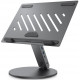 Pilkas stovas - šakotuvas "Spigen LD204H Laptop Stand Hub"