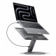 Pilkas stovas - šakotuvas "Spigen LD204H Laptop Stand Hub"