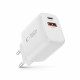 Baltas 1xUSB-A + 1xUSB-C PD 20W / QC3.0 pakrovėjas "Tech-Protect NCA20 2-Port"