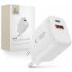 Baltas 1xUSB-A + 1xUSB-C PD 20W / QC3.0 pakrovėjas "Tech-Protect NCA20 2-Port"