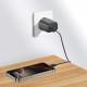 Juodas 1xUSB-A + 1xUSB-C PD30W/QC3.0 pakrovėjas "Tech-Protect NCA30 2-Port"