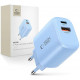 Mėlynas 1xUSB-A + 1xUSB-C PD30W/QC3.0 pakrovėjas "Tech-Protect NCA30 2-Port"