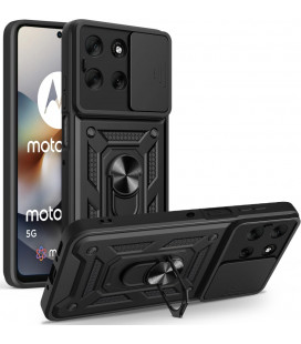 Juodas dėklas Motorola Moto G56 5G telefonui "Tech-Protect Camshield Pro"
