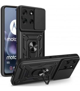 Juodas dėklas Motorola Moto G86 5G telefonui "Tech-Protect Camshield Pro"