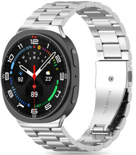 Sidabrinės spalvos apyrankė Samsung Galaxy Watch 8 / 9 / Classic (40 / 44 / 46 mm) laikrodžiui "Tech-Protect Stainless"