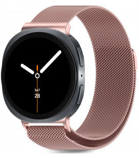 Rausvai auksinės spalvos apyrankė Samsung Galaxy Watch 8 / 9 / Classic (40 / 44 / 46 mm) "Tech-Protect Milaneseband"