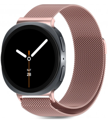 Rausvai auksinės spalvos apyrankė Samsung Galaxy Watch 8 / 9 / Classic (40 / 44 / 46 mm) "Tech-Protect Milaneseband"