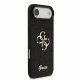 Juodas dėklas Apple iPhone 17 Air telefonui "Guess PU Fixed Glitter 4G Metal Logo Case"