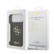 Juodas dėklas Apple iPhone 17 Pro Max telefonui "Guess PU Fixed Glitter 4G Metal Logo Case"