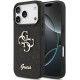 Juodas dėklas Apple iPhone 17 Pro telefonui "Guess PU Fixed Glitter 4G Metal Logo Case"