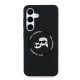 Juodas dėklas Samsung Galaxy S25 telefonui "Karl Lagerfeld Liquid Silicone K&CH Heads MagSafe Case"
