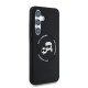 Juodas dėklas Samsung Galaxy S25 telefonui "Karl Lagerfeld Liquid Silicone K&CH Heads MagSafe Case"