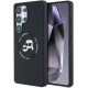 Juodas dėklas Samsung Galaxy S25 Ultra telefonui "Karl Lagerfeld Liquid Silicone K&CH Heads MagSafe Case"