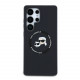 Juodas dėklas Samsung Galaxy S25 Ultra telefonui "Karl Lagerfeld Liquid Silicone K&CH Heads MagSafe Case"
