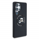 Juodas dėklas Samsung Galaxy S25 Ultra telefonui "Karl Lagerfeld Liquid Silicone K&CH Heads MagSafe Case"