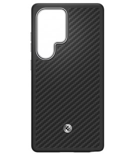 Juodas dėklas Samsung Galaxy S25 Ultra telefonui "GP-FPS938PGA Samsung by Spigen Enzo Aramid Magnetic Cover"