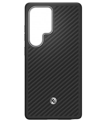 Juodas dėklas Samsung Galaxy S25 Ultra telefonui "GP-FPS938PGA Samsung by Spigen Enzo Aramid Magnetic Cover"