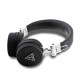Juodos belaidės ausinės "Guess PU Grained Triangle Logo ENC Wireless Headphone"