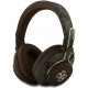 Rudos belaidės ausinės "Guess PU 4G Metal Logo ENC Wireless Headphone"