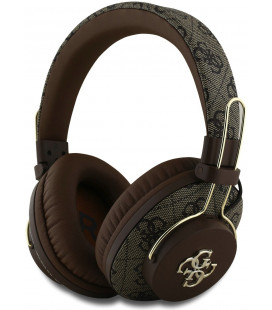 Rudos belaidės ausinės "Guess PU 4G Metal Logo ENC Wireless Headphone"