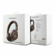 Rudos belaidės ausinės "Guess PU 4G Metal Logo ENC Wireless Headphone"