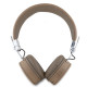Rudos belaidės ausinės "Guess PU Grained Triangle Logo ENC Wireless Headphone"