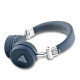 Mėlynos belaidės ausinės "Guess PU Grained Triangle Logo ENC Wireless Headphone"