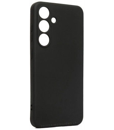Juodas dėklas Samsung Galaxy S24 telefonui "Liquid Silicone 1.5mm"