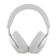 Baltos belaidės ausinės "Guess PU Leather Script Logo ANC/ENC Wireless Headphone"