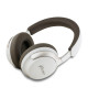 Smėlio spalvos belaidės ausinės "Guess PU Leather Script Logo ANC/ENC Wireless Headphone"