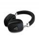 Juodos belaidės ausinės "Guess Saffiano PU Leather Triangle Logo Wireless Headphone"