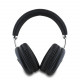 Juodos belaidės ausinės "Guess Saffiano PU Leather Triangle Logo Wireless Headphone"